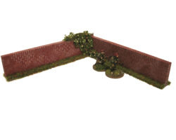 Red Brick Wall - Corner (28mm / 1:56)