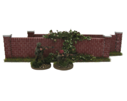 Red Brick Wall - Double Pier [x2] (28mm / 1:56)