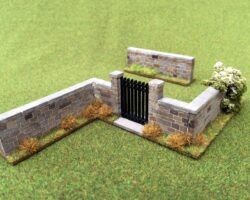 Stone Wall Z-Section and Short (28mm / 1:56)