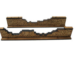 Stone Wall Damaged [x2] (28mm / 1:56)