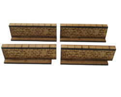 Stone Wall Short [x4] (28mm / 1:56)
